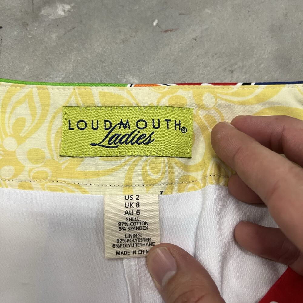 LOUDMOUTH Ladies Athletic Cocktail Print Skirt Shorts Skort Size US 2 - Picture 7 of 7